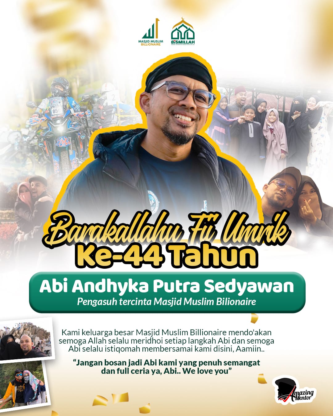 Doa dan Harapan untuk Dua Sosok Inspiratif di Masjid Muslim Billionaire
