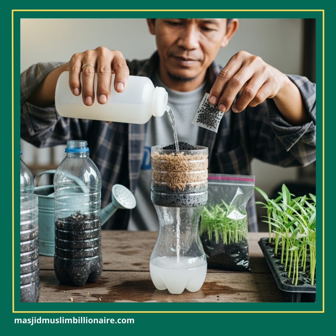 cara menanam kangkung hidroponik dengan botol bekas