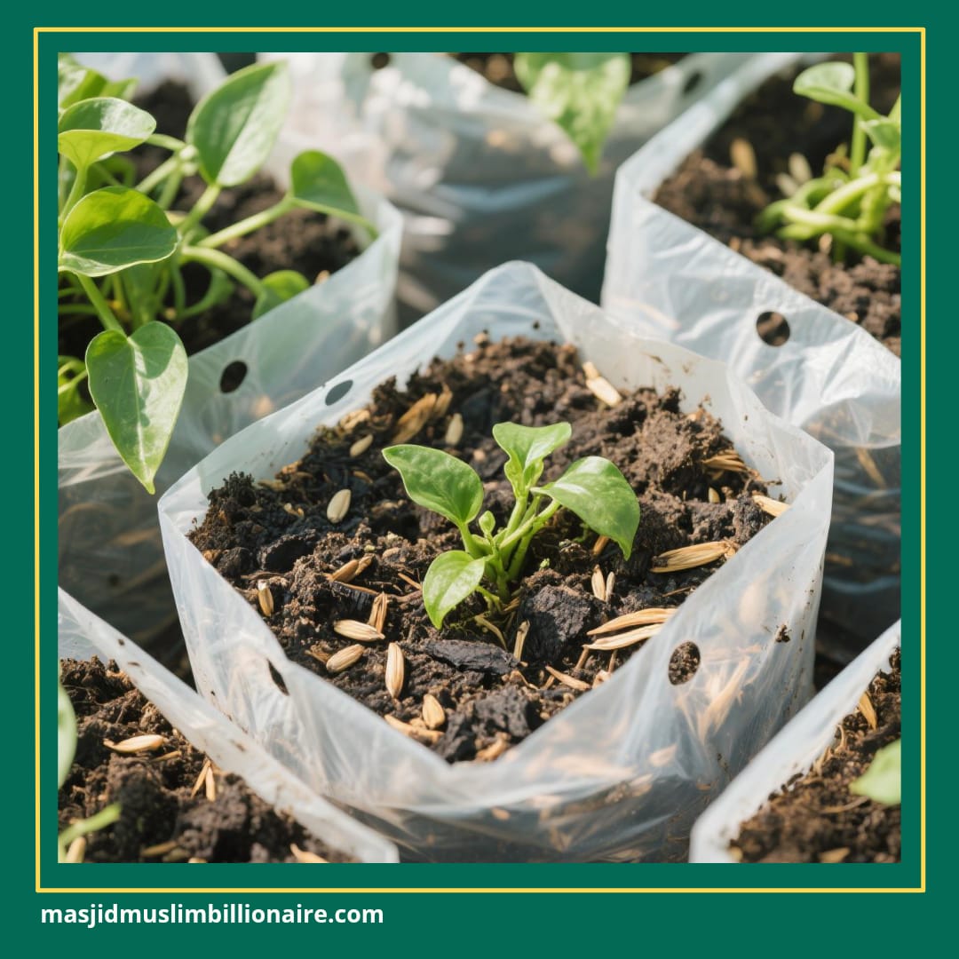 menanam kangkung di polybag