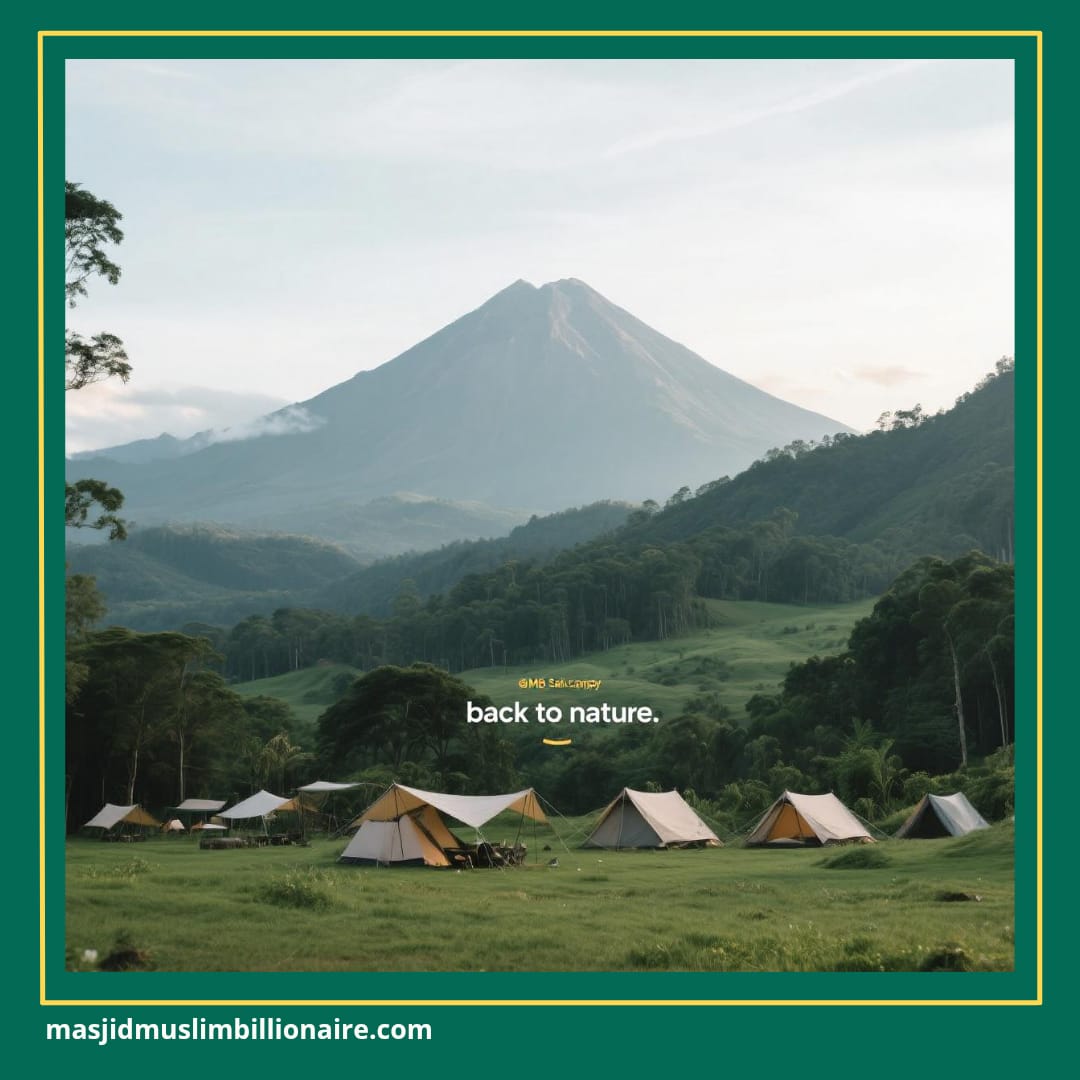 camping view gunung