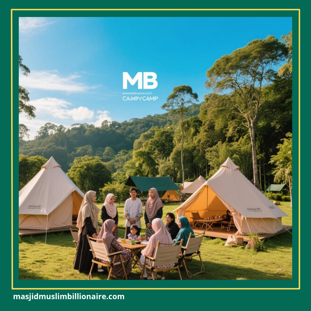 camping view gunung